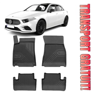 Mercedes A-Class V177 Din 09.2018 - Prezent, Sedan , Set Covorase Auto Tip Tavita Premium 3D, din cauciuc