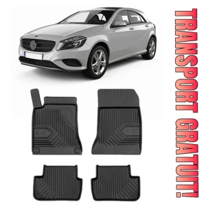 Mercedes A-Class W176 Din 09.2012 - 04.2018, Hatchback , Set Covorase Auto Tip Tavita Premium 3D, din cauciuc