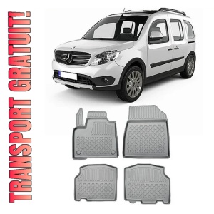 Mercedes Citan 5M Din 2022 - Prezent, Van , Set Covorase Auto Tip Tavita Premium 3D, din cauciuc
