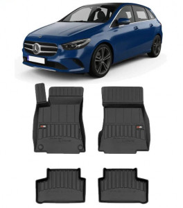 Mercedes Clasa B W247, Van, Din 01.2019 - Prezent , Set Covorase Auto Tip Tavita Premium 3D, din cauciuc accesorii pentru autoturismul tau - masina v169806