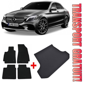 Mercedes Clasa C Set Covorase + tavita portbagaj auto Mercedes C-Class W205 fabricatie 10.2014 - 02.2021, caroserie combi