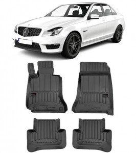 Mercedes Clasa C W204, Combi, Din 12.2007 - 09.2014 , Set Covorase Auto Tip Tavita Premium 3D, din cauciuc accesorii pentru autoturismul tau - masina v172994