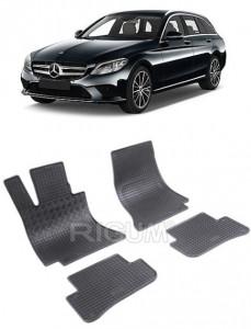 Mercedes Clasa C W205, Combi, fabricat din 10.2014 - 02.2021, set covorase auto dedicate, din cauciuc 100% Premium accesorii pentru autoturismul tau - masina v155840