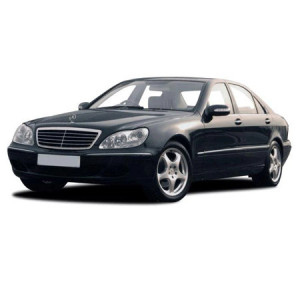 Mercedes Clasa S W220, Sedan, Din 1998 - 06.2005 , Set Covorase Auto Tip Tavita Premium 3D, din cauciuc accesorii pentru autoturismul tau - masina v171955
