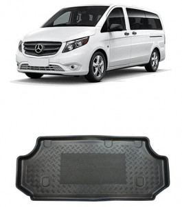 Mercedes Evito W447 Van din 11.2020 - Prezent, Tavita Pentru Portbagaj Lux Premium Dedicata, Base Long Ampatament Lung In Spatele Randului 3 *2 accesorii pentru autoturismul tau - masina v200475