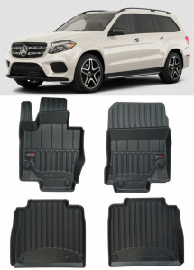 Mercedes Gls II X167, Suv, Din 2019 - Prezent , Set Covorase Auto Tip Tavita Premium 3D, din cauciuc
