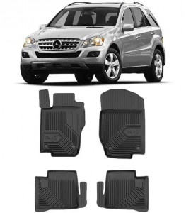 Mercedes ML W164 Din 08.2005 - 2011, Suv , Set Covorase Auto Tip Tavita Premium 3D, din cauciuc accesorii pentru autoturismul tau - masina v166138