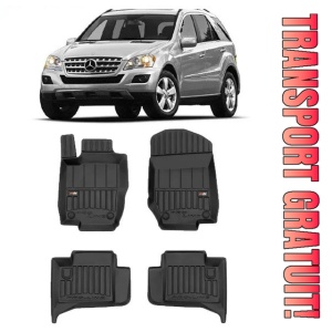Mercedes ML W164 Din 08.2005 - 2011, Suv , Set Covorase Auto Tip Tavita Premium 3D, din cauciuc