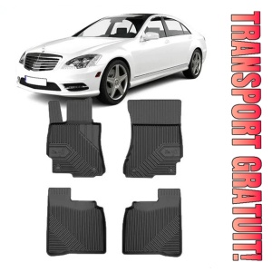 Mercedes S-Class W221 Din 07.2005 - 06.2013, Sedan , Set Covorase Auto Tip Tavita Premium 3D, din cauciuc