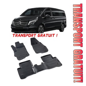Mercedes Viano III W447 2014-2025 Set 2 covorase auto din cauciuc tip tavita premium line 3D - Transport Gratuit!