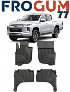 Mitsubishi L200 Facelift Din 2019 - Prezent, Pick-Up, Facelift , Set Covorase Auto Tip Tavita Premium 3D, din cauciuc accesorii pentru autoturismul tau - masina v167974