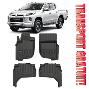 Mitsubishi L200, Pick-Up, Din 2019 - Prezent, Facelift , Set Covorase Auto Tip Tavita Premium 3D, din cauciuc