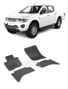 Mitsubishi L200, Pick-Up, fabricat din 06.2015 - Prezent, set covorase auto dedicate, din cauciuc 100% Premium accesorii pentru autoturismul tau - masina v159086