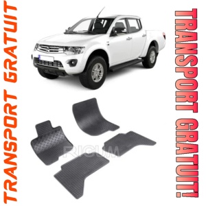 Mitsubishi L200, Pick-Up, fabricat din 2007 - 2015, set covorase auto dedicate, din cauciuc 100% Premium