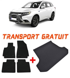 Mitsubishi Outlander III Suv din 09.2012 - Prezent, Set Covorase + tavita portbagaj auto 5 Locuri *1 accesorii pentru autoturismul tau - masina v844