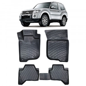 Mitsubishi Pajero IV 2006 - 2021 Set 4 covorase auto din cauciuc tip tavita premium line 3D