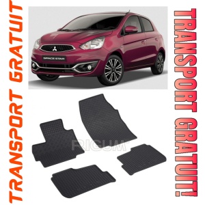 Mitsubishi Space Star, Hatchback, fabricat din 12.2019 - Prezent, set covorase auto dedicate, din cauciuc 100% Premium