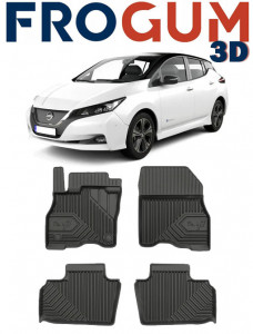 Nissan Leaf II Din 01.2018 - Prezent, Hatchback , Set Covorase Auto Tip Tavita Premium 3D, din cauciuc accesorii pentru autoturismul tau - masina v167075