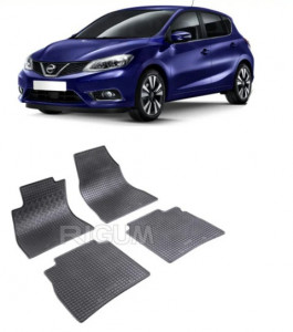 Nissan Pulsar, Hatchback, fabricat din 09.2014 - 07.2018, set covorase auto dedicate, din cauciuc 100% Premium accesorii pentru autoturismul tau - masina v160972
