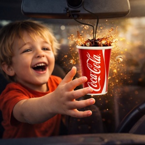 Odorizant Auto 3D Coca Cola Original, Tip Pahar, Oglinda Retrovizoare, Parfum Intens și Persistent, Design Realist, Vegan Friendly - Img 5
