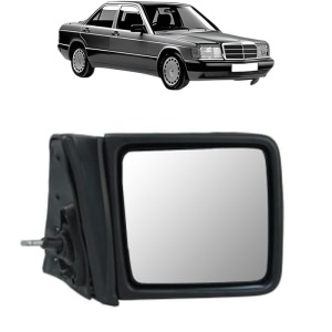 Oglinda Dreapta MERCEDES-BENZ 190 (W201) din 1982 - 1993, Auto, Reglaj mecanic, Completa - Img 2