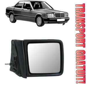 Oglinda Dreapta MERCEDES-BENZ 190 (W201) din 1982 - 1993, Auto, Reglaj mecanic, Completa
