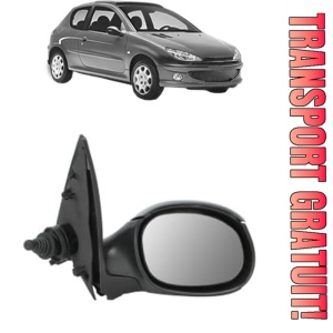 Oglinda Dreapta PEUGEOT 206 Hatchback (2A/C) din 1998 - 2012, Auto, Reglaj mecanic, Completa