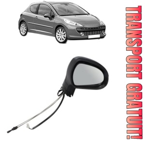 Oglinda Dreapta PEUGEOT 207 (WA_, WC_) din 2006 - 2015, Auto, Reglaj mecanic, Completa