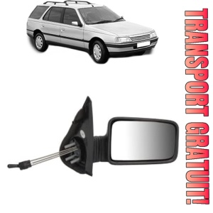 Oglinda Dreapta PEUGEOT 405 I Break (15E) din 1988 - 1992, Auto, Reglaj mecanic, Completa
