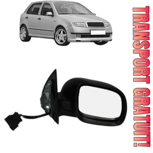 Oglinda Dreapta SKODA FABIA I (6Y2) din 1999 - 2008, Auto, Reglaj electric, Completa