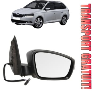Oglinda Dreapta SKODA FABIA III Estate (NJ5) din 2014 - 2022, Auto, Reglaj electric, Completa