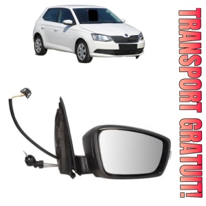 Oglinda Dreapta SKODA FABIA III Praktik (NJ5) din 2014 - 2022, Auto, Reglaj mecanic, Completa