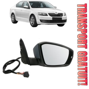 Oglinda Dreapta SKODA OCTAVIA III (5E3, NL3, NR3) din 2012 - 2020, Auto, Reglaj electric, Completa
