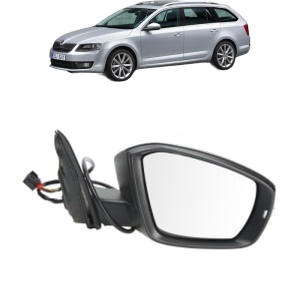 Oglinda Dreapta SKODA OCTAVIA III Combi (5E5, 5E6) din 2012 - 2020, Auto, Reglaj electric, Completa - Img 2