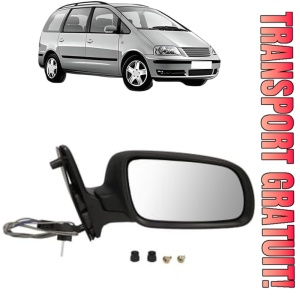 Oglinda Dreapta Volkswagen SHARAN (7M8, 7M9, 7M6) din 1995 - 2010, Auto, Reglaj mecanic, Completa