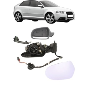Oglinda Stanga AUDI A3 (8P1) din 2003 - 2012, Auto, Reglaj electric, Completa - Img 2