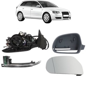 Oglinda Stanga AUDI A3 Sportback (8PA) din 2004 - 2013, Auto, Reglaj electric, Completa - Img 2