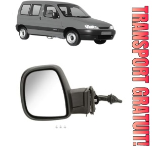 Oglinda Stanga CITROEN BERLINGO / BERLINGO FIRST MPV (MF_, GJK_, GFK_) din 1996 - 2011, Auto, Reglaj mecanic, Completa