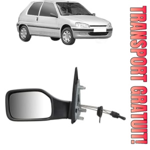 Oglinda Stanga PEUGEOT 106 II (1A_, 1C_) din 1996 - 2004, Auto, Reglaj mecanic, Completa