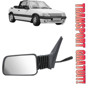 Oglinda Stanga PEUGEOT 205 I Convertible (741B, 20D) din 1986 - 1994, Auto, Reglaj mecanic, Completa