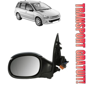 Oglinda Stanga PEUGEOT 206 SW (2E/K) din 2002 - 2008, Auto, Reglaj electric, Completa