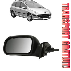 Oglinda Stanga PEUGEOT 307 Break (3E) din 2002 - 2009, Auto, Reglaj mecanic, Completa