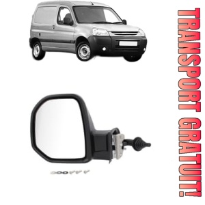 Oglinda Stanga PEUGEOT PARTNER Box Body/MPV din 2008 - 2016, Auto, Reglaj mecanic, Completa
