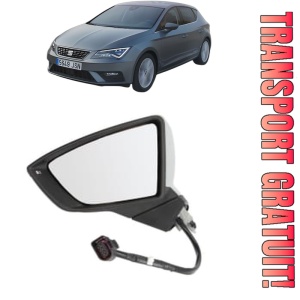 Oglinda Stanga SEAT LEON Hatchback Van (5F1) din 2015 - 2020, Auto, Reglaj electric, Completa