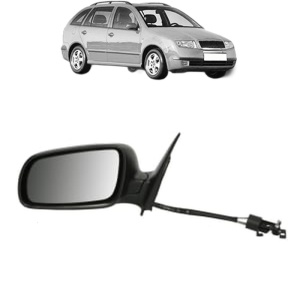 Oglinda Stanga SKODA FABIA I Combi (6Y5) din 2000 - 2007, Auto, Reglaj mecanic, Completa - Img 2