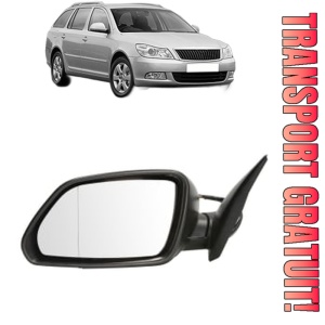 Oglinda Stanga SKODA OCTAVIA II Combi (1Z5) din 2004 - 2013, Auto, Reglaj electric, Completa