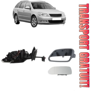 Oglinda Stanga SKODA OCTAVIA II Combi (1Z5) din 2004 - 2013, Auto, Reglaj electric, Completa
