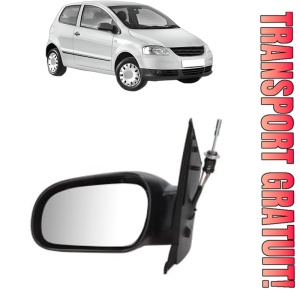 Oglinda Stanga Volkswagen FOX Hatchback (5Z1, 5Z3, 5Z4, 5Z5) din 2003 - 2021, Auto, Reglaj mecanic, Completa
