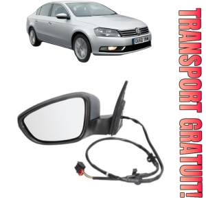 Oglinda Stanga Volkswagen PASSAT B7 (A32, A33) din 2011 - 2020, Auto, Reglaj electric, Completa