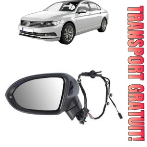 Oglinda Stanga Volkswagen PASSAT B8 (3G2, CB2) din 2014 - 2024, Auto, Reglaj electric, Completa